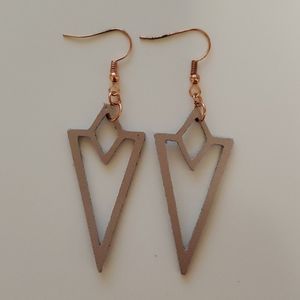 Leather drop earrings